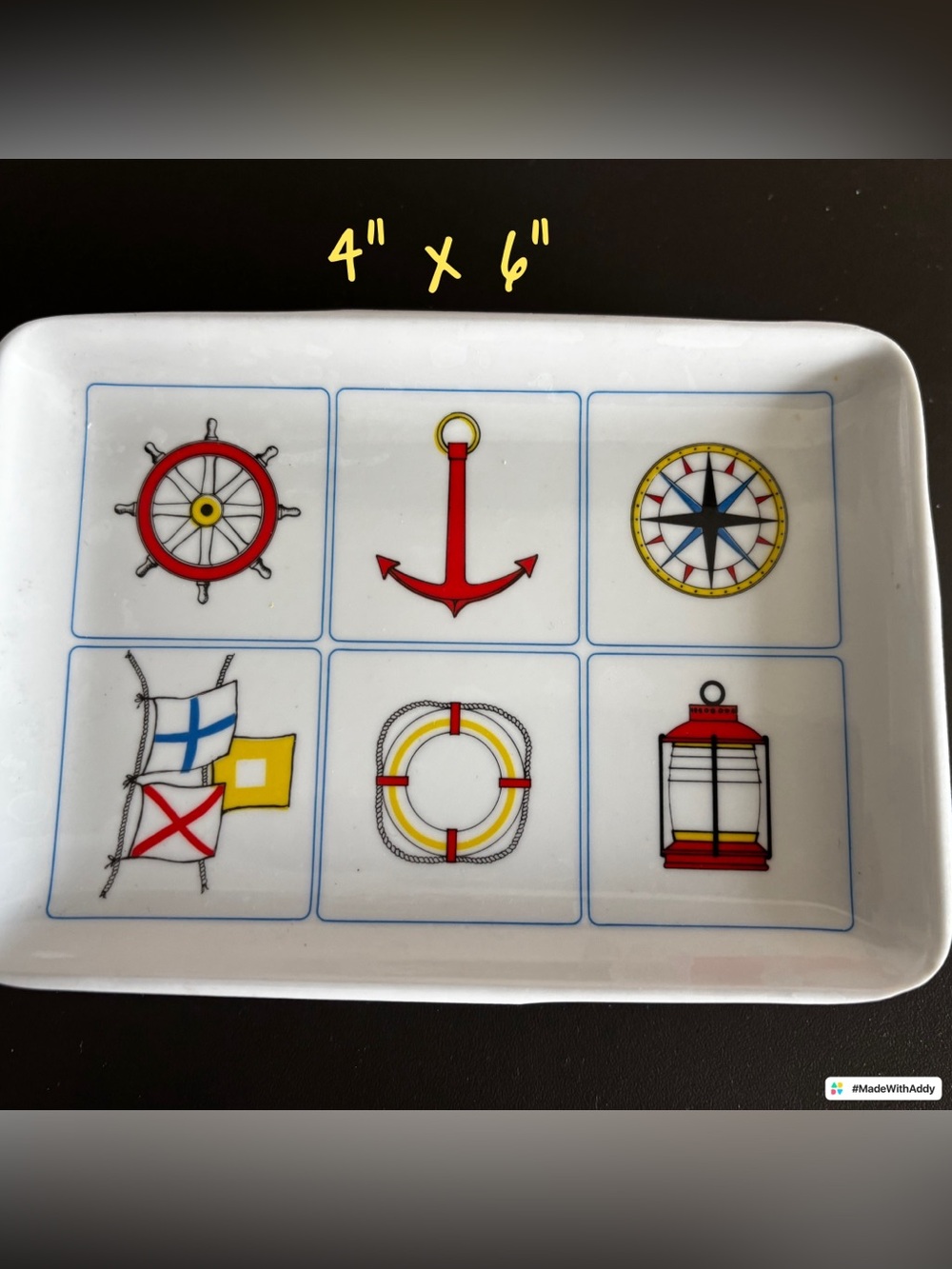6 Small Trays - Nautical Motif